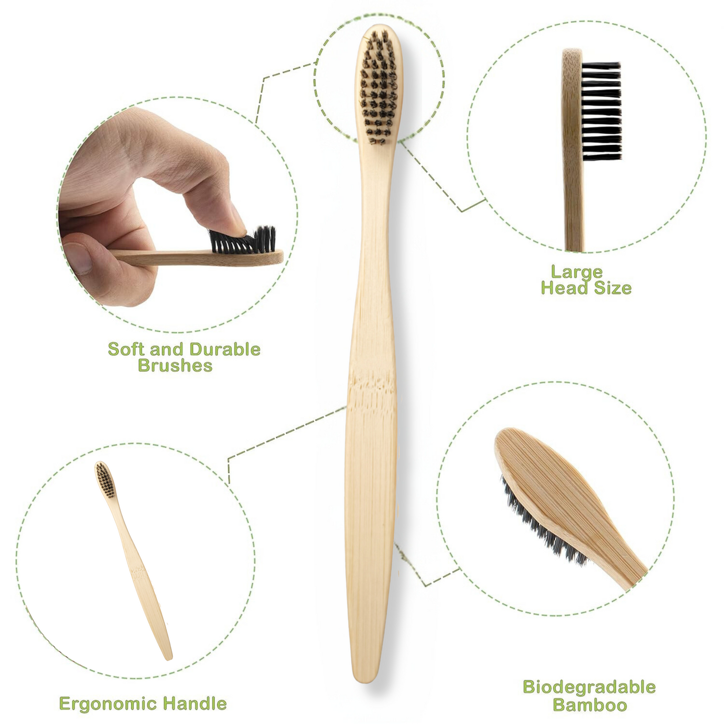 C Curve Charcoal Bamboo Toothbrush – Natural Care for Your Teeth