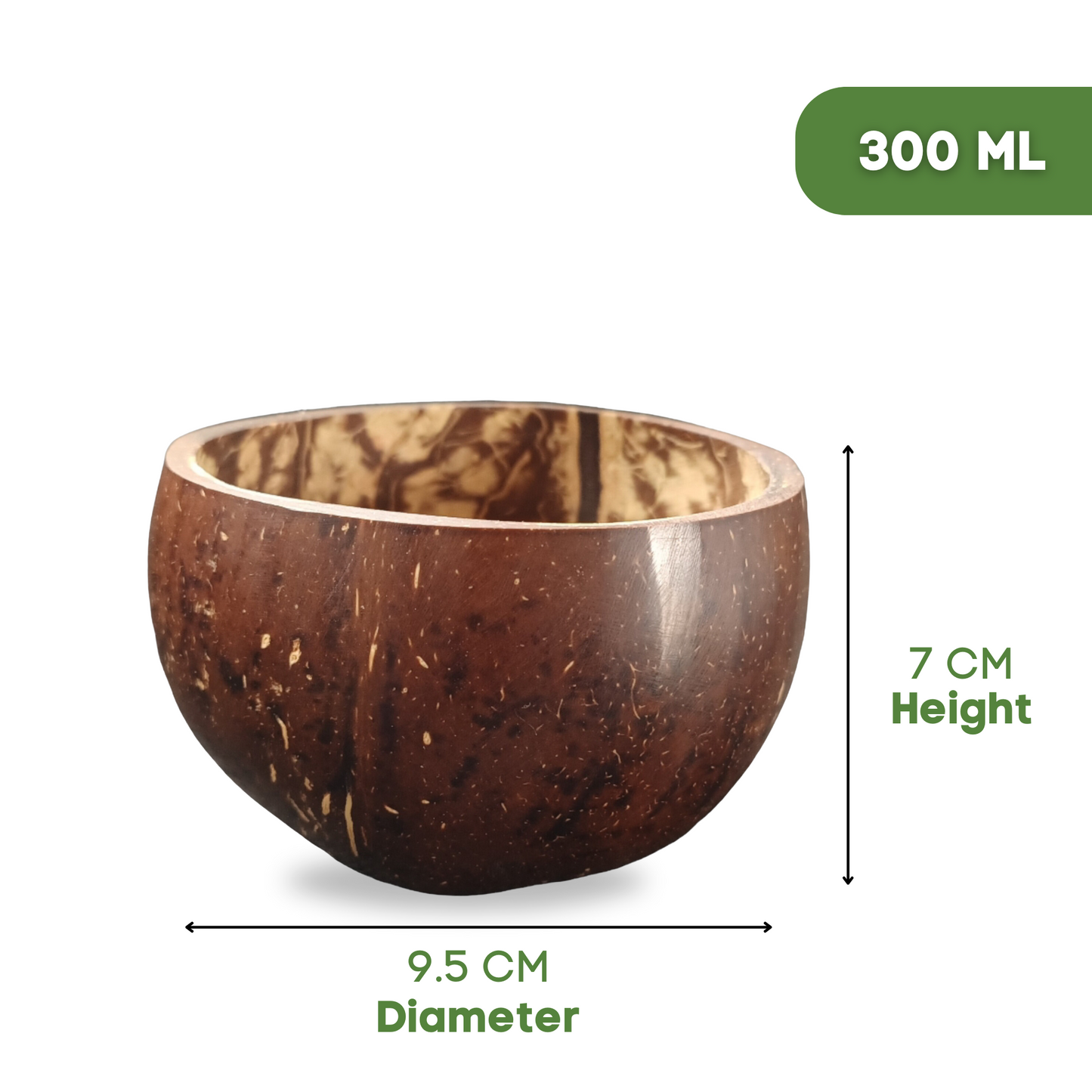 Eco Gree 350ML Coconut Shell Bowl: Nature’s Touch for Every Meal