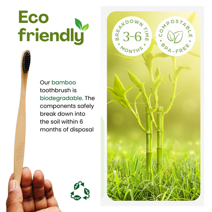 Eco-Friendly C Curve Cloves Bamboo Toothbrush – Sustainable Dental Care for a Greener Tomorrow