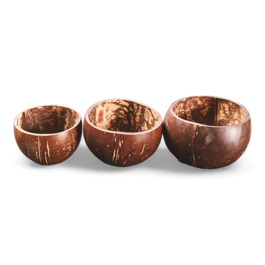 Eco Gree Coconut Shell Bowl Combo Pack- Included 200ML, 350ML, 450ML