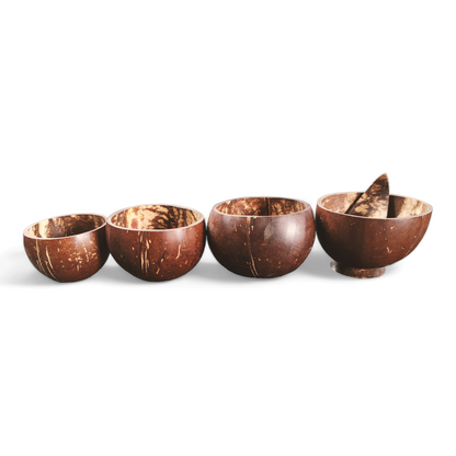 Eco Gree Coconut Shell Bowl Combo Pack- Included 200ML, 350ML, 450ML